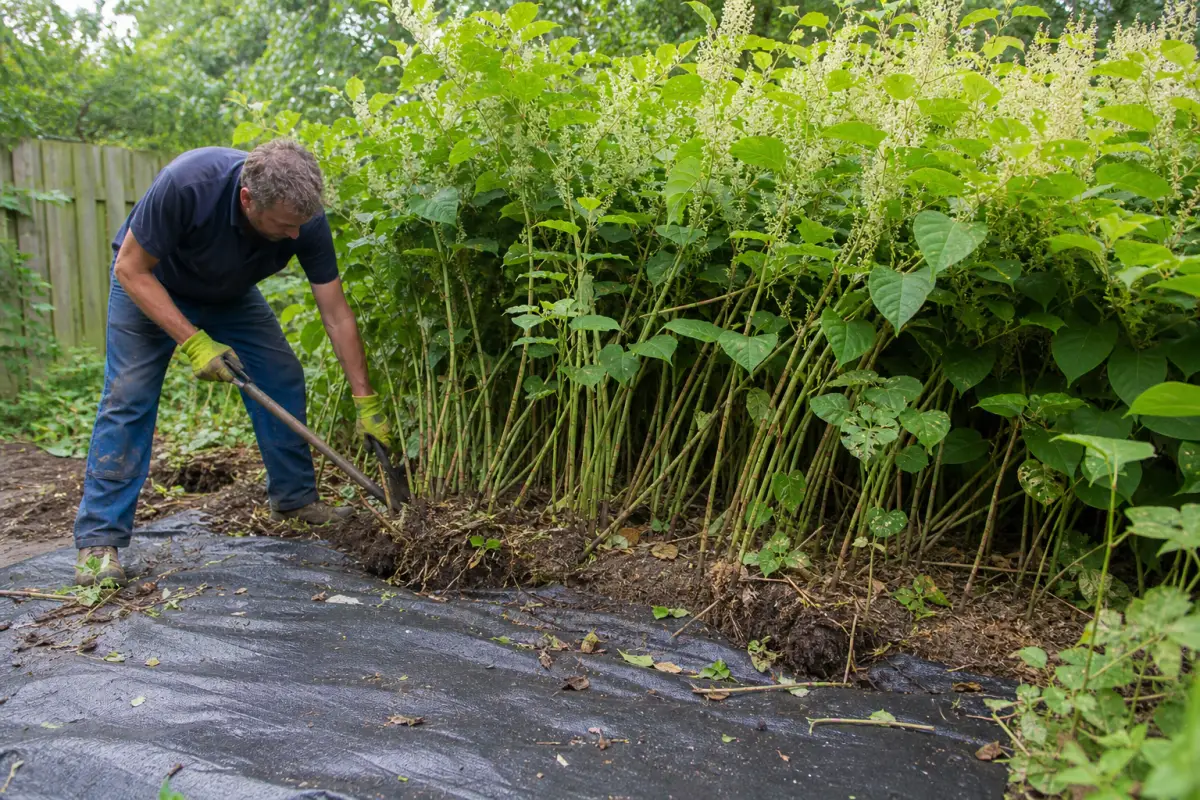 Duizendknoop afdekken met worteldoek: zo doe je het